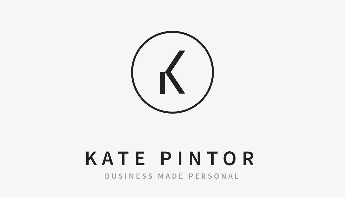 Kate Pintor Entrepreneurial Coach business card early iteration