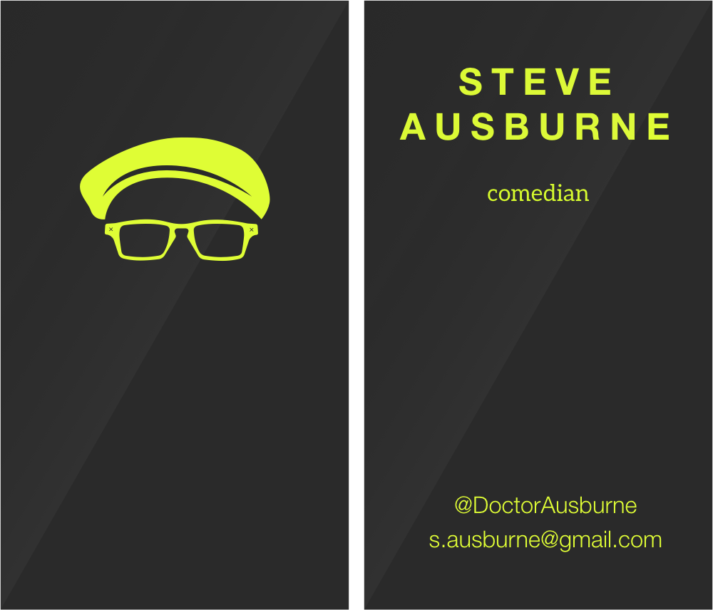 Steve Ausburne Comedian Business Card